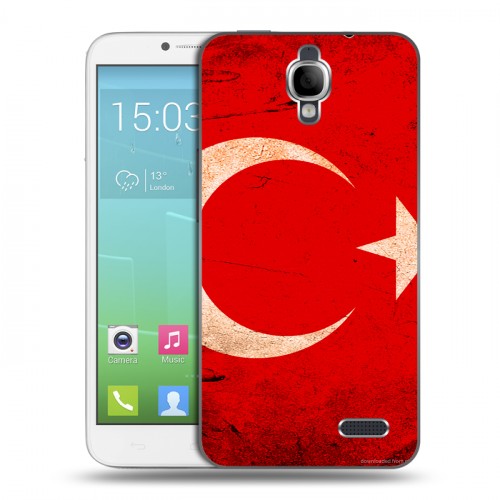 Дизайнерский силиконовый чехол для Alcatel One Touch Idol Флаг Турции