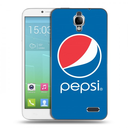 Дизайнерский силиконовый чехол для Alcatel One Touch Idol Pepsi