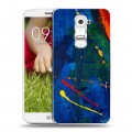 Дизайнерский пластиковый чехол для LG Optimus G2 mini Мазки краски