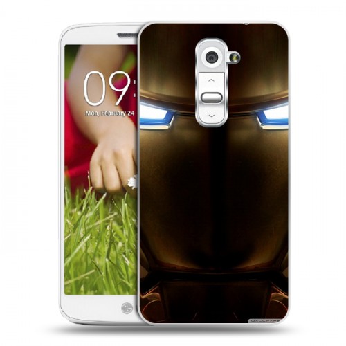 Дизайнерский пластиковый чехол для LG Optimus G2 mini Железный человек