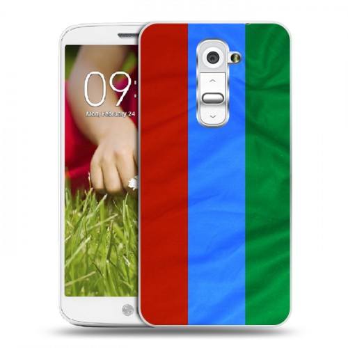 Дизайнерский пластиковый чехол для LG Optimus G2 mini Флаг Дагестана