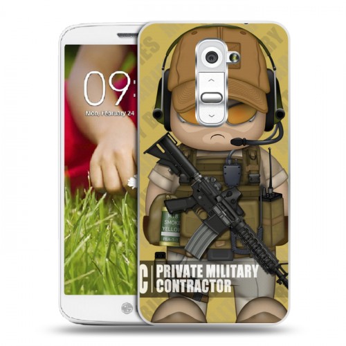 Дизайнерский пластиковый чехол для LG Optimus G2 mini Армейцы мультяшки
