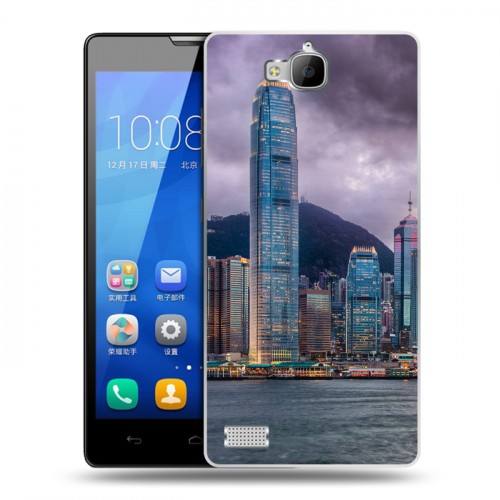 Дизайнерский пластиковый чехол для Huawei Honor 3c Гонконг