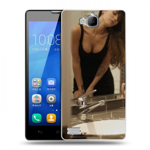 Дизайнерский пластиковый чехол для Huawei Honor 3c меган фокс