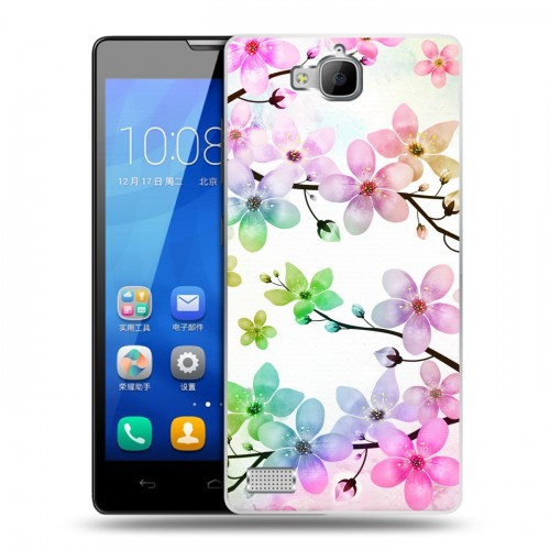 Дизайнерский пластиковый чехол для Huawei Honor 3c Органические цветы