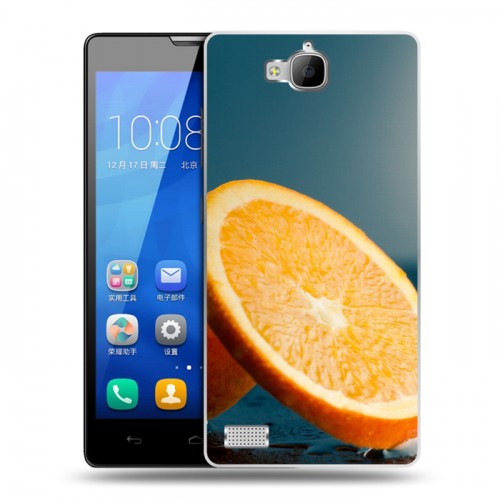 Дизайнерский пластиковый чехол для Huawei Honor 3c Апельсины