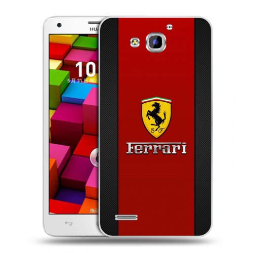 Дизайнерский пластиковый чехол для Huawei Honor 3x Ferrari