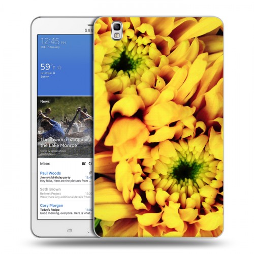 Дизайнерский силиконовый чехол для Samsung Galaxy Tab Pro 8.4 Монохромные цветы