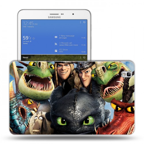 Дизайнерский силиконовый чехол для Samsung Galaxy Tab Pro 8.4 Как приручить дракона