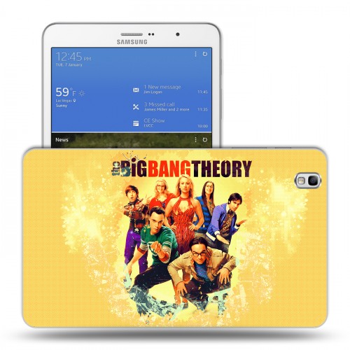Дизайнерский силиконовый чехол для Samsung Galaxy Tab Pro 8.4 Теория большого взрыва 