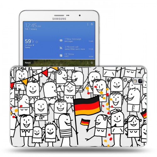 Дизайнерский силиконовый чехол для Samsung Galaxy Tab Pro 8.4 Флаг Германии