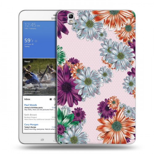 Дизайнерский силиконовый чехол для Samsung Galaxy Tab Pro 8.4 Цветочный арт-деко