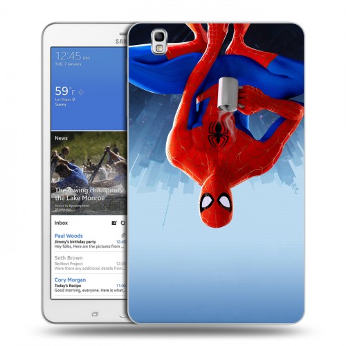 Дизайнерский силиконовый чехол для Samsung Galaxy Tab Pro 8.4 Человек-паук : Через вселенные