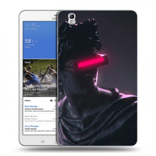 Дизайнерский силиконовый чехол для Samsung Galaxy Tab Pro 8.4 Неоновая Греция