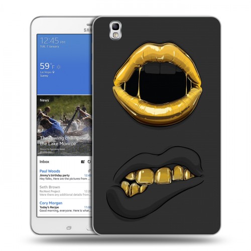 Дизайнерский силиконовый чехол для Samsung Galaxy Tab Pro 8.4 Черное золото