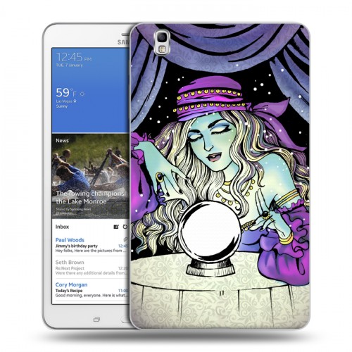 Дизайнерский силиконовый чехол для Samsung Galaxy Tab Pro 8.4 Совы и волшебницы
