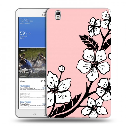 Дизайнерский силиконовый чехол для Samsung Galaxy Tab Pro 8.4 Японские розовые мотивы