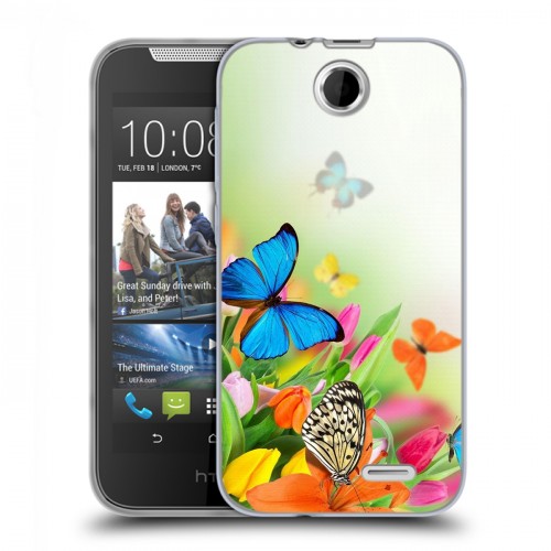 Дизайнерский силиконовый чехол для HTC Desire 310 Бабочки