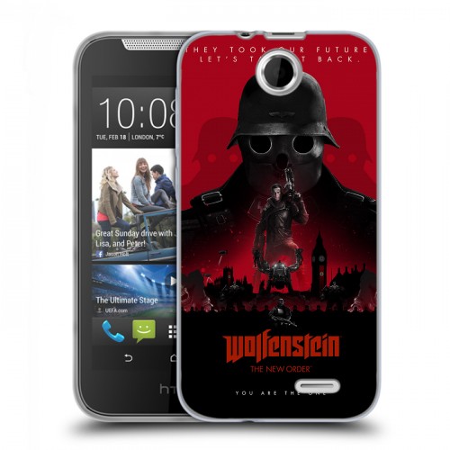 Дизайнерский силиконовый чехол для HTC Desire 310 Wolfenstein