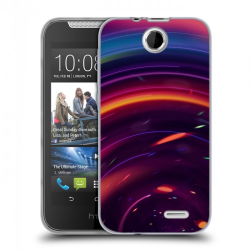 Дизайнерский силиконовый чехол для HTC Desire 310 Красочные абстракции