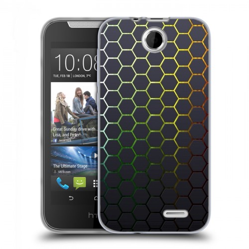 Дизайнерский силиконовый чехол для HTC Desire 310 Абстракции Сетка