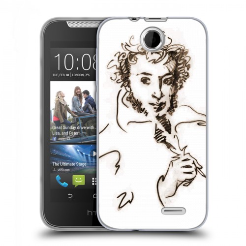 Дизайнерский силиконовый чехол для HTC Desire 310 Пушкин