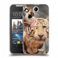 Дизайнерский силиконовый чехол для HTC Desire 310 Тигры