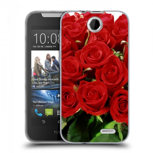 Дизайнерский силиконовый чехол для HTC Desire 310 Розы