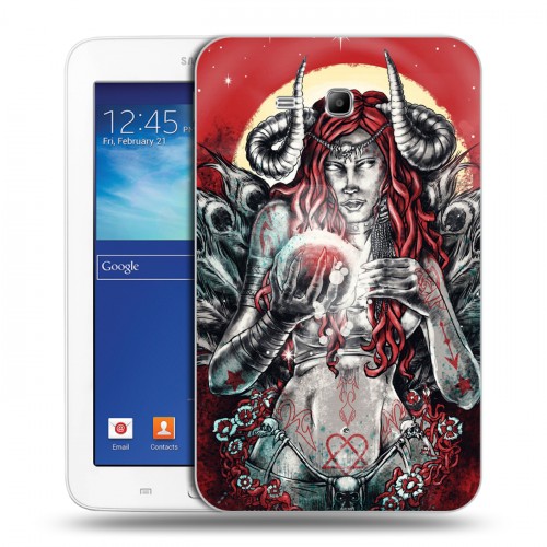 Дизайнерский силиконовый чехол для Samsung Galaxy Tab 3 Lite Тату эстетика