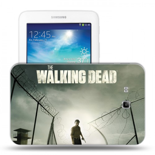 Дизайнерский силиконовый чехол для Samsung Galaxy Tab 3 Lite Ходячие Мертвецы