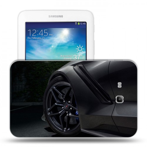 Дизайнерский силиконовый чехол для Samsung Galaxy Tab 3 Lite chevrolet
