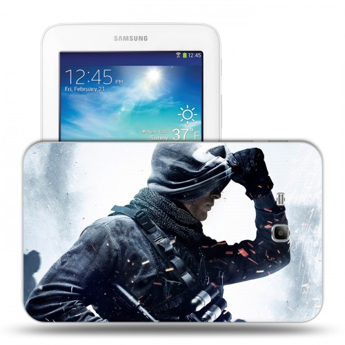 Дизайнерский силиконовый чехол для Samsung Galaxy Tab 3 Lite Call Of Duty 