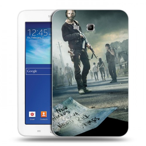 Дизайнерский силиконовый чехол для Samsung Galaxy Tab 3 Lite ходячие мертвецы