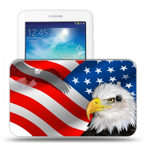 Дизайнерский силиконовый чехол для Samsung Galaxy Tab 3 Lite флаг сша