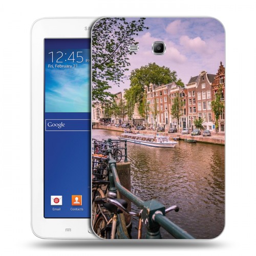 Дизайнерский силиконовый чехол для Samsung Galaxy Tab 3 Lite амстердам