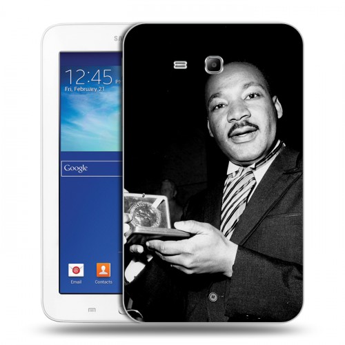 Дизайнерский силиконовый чехол для Samsung Galaxy Tab 3 Lite Лютер Кинг