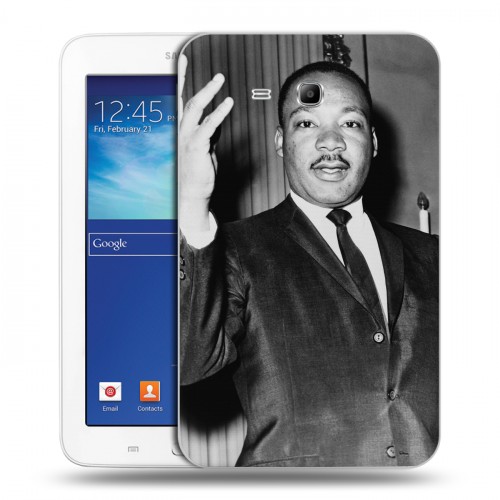 Дизайнерский силиконовый чехол для Samsung Galaxy Tab 3 Lite Лютер Кинг