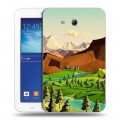 Дизайнерский силиконовый чехол для Samsung Galaxy Tab 3 Lite Романтика путешествий