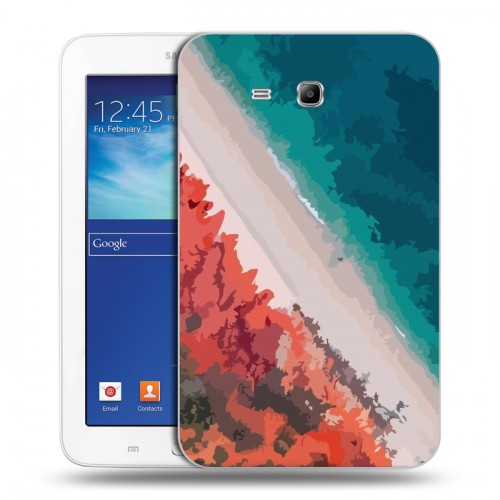 Дизайнерский силиконовый чехол для Samsung Galaxy Tab 3 Lite Романтика путешествий