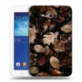 Дизайнерский силиконовый чехол для Samsung Galaxy Tab 3 Lite Нуарные листья