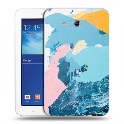 Дизайнерский силиконовый чехол для Samsung Galaxy Tab 3 Lite Мазки краски