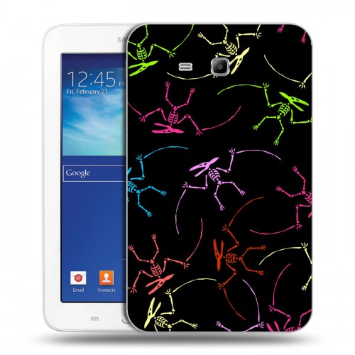 Дизайнерский силиконовый чехол для Samsung Galaxy Tab 3 Lite Узоры динозавров