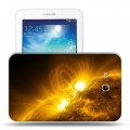 Дизайнерский силиконовый чехол для Samsung Galaxy Tab 3 Lite Солнце