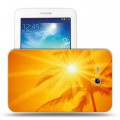 Дизайнерский силиконовый чехол для Samsung Galaxy Tab 3 Lite Солнце
