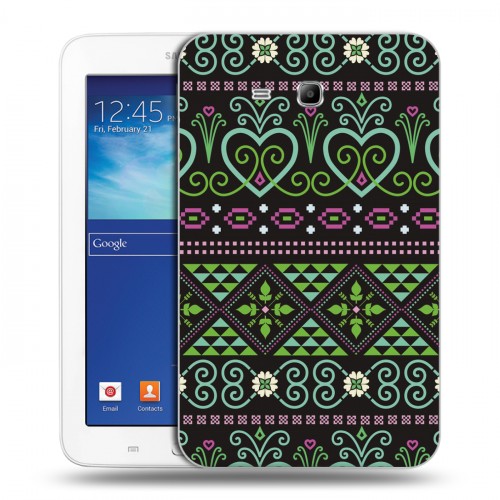 Дизайнерский силиконовый чехол для Samsung Galaxy Tab 3 Lite Мультикультурная этника