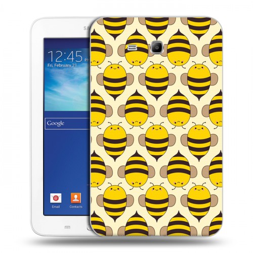 Дизайнерский силиконовый чехол для Samsung Galaxy Tab 3 Lite Пчелиные узоры