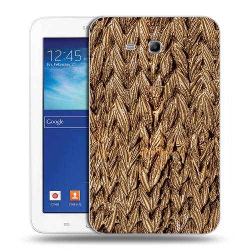 Дизайнерский силиконовый чехол для Samsung Galaxy Tab 3 Lite Плетеные текстуры