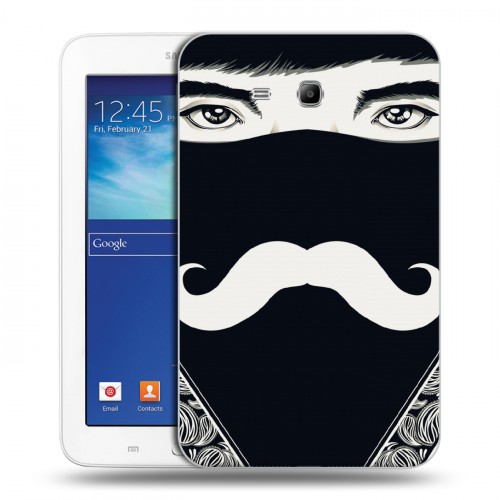 Дизайнерский силиконовый чехол для Samsung Galaxy Tab 3 Lite Маски Black White