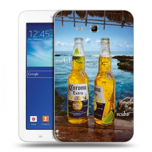 Дизайнерский силиконовый чехол для Samsung Galaxy Tab 3 Lite Corona