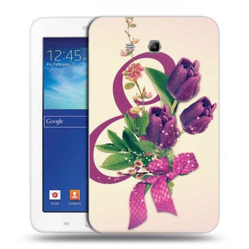 Дизайнерский силиконовый чехол для Samsung Galaxy Tab 3 Lite 8 марта